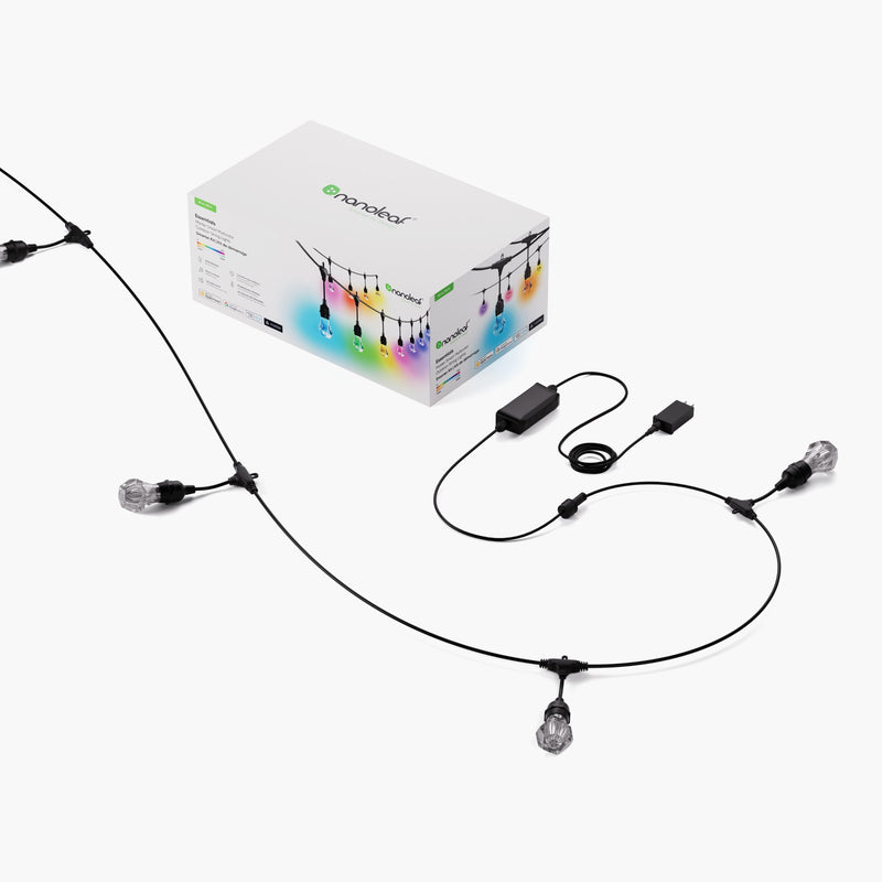 <tc>Matter</tc> Smartes mehrfarbiges Starter-Kit für Lichterketten im Außenbereich, 30 m