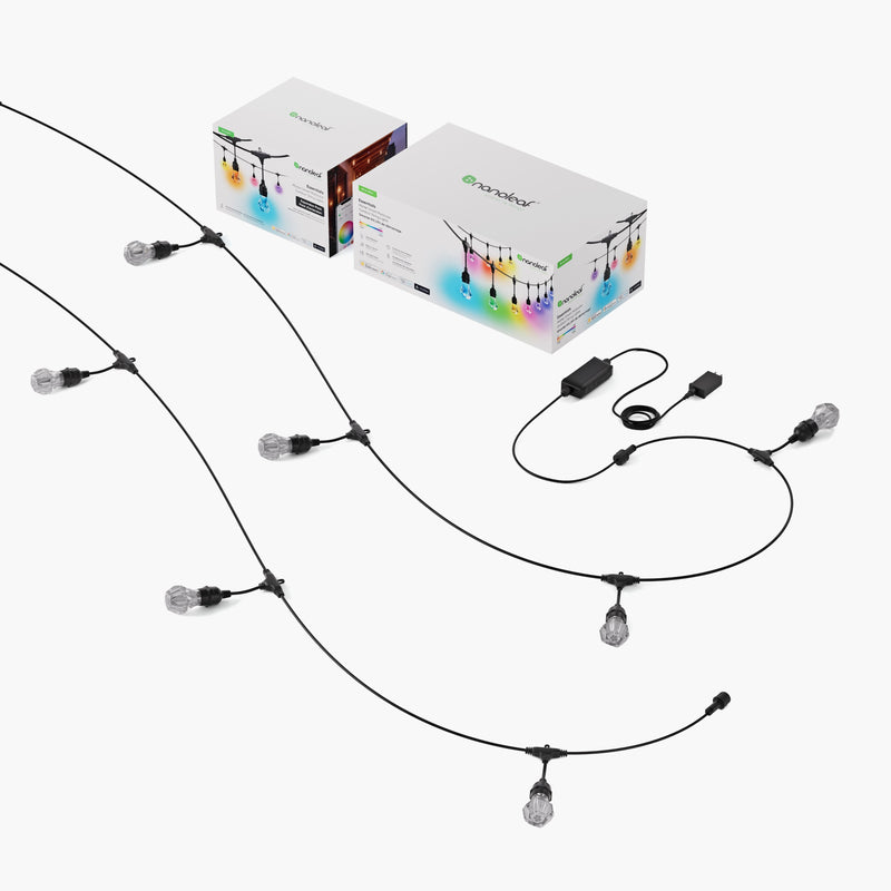 Matter Smart Multicolor Outdoor String Lights Starter Kit 147ft (45m)