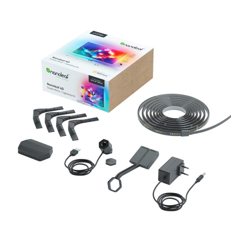 <tc>Nanoleaf</tc> 4D-Bildschirmspiegel + Lichtstreifen-Kit (Fernseher & Monitore bis zu 65")