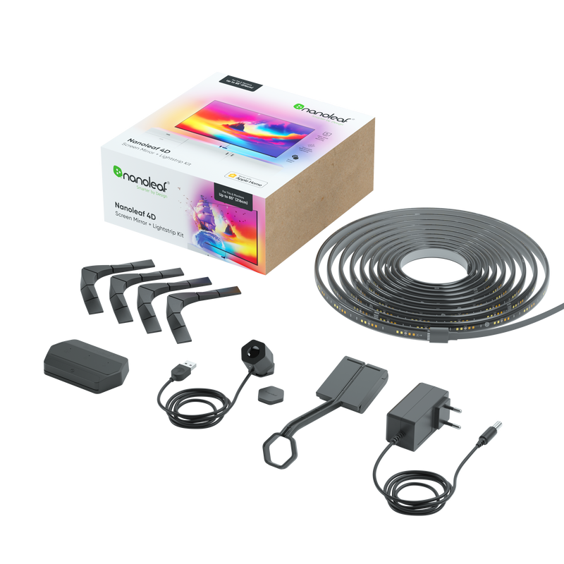 <tc>Nanoleaf</tc> 4D Screen Mirror + Lightstrip Kit (Für Fernseher und Monitore bis zu 85")