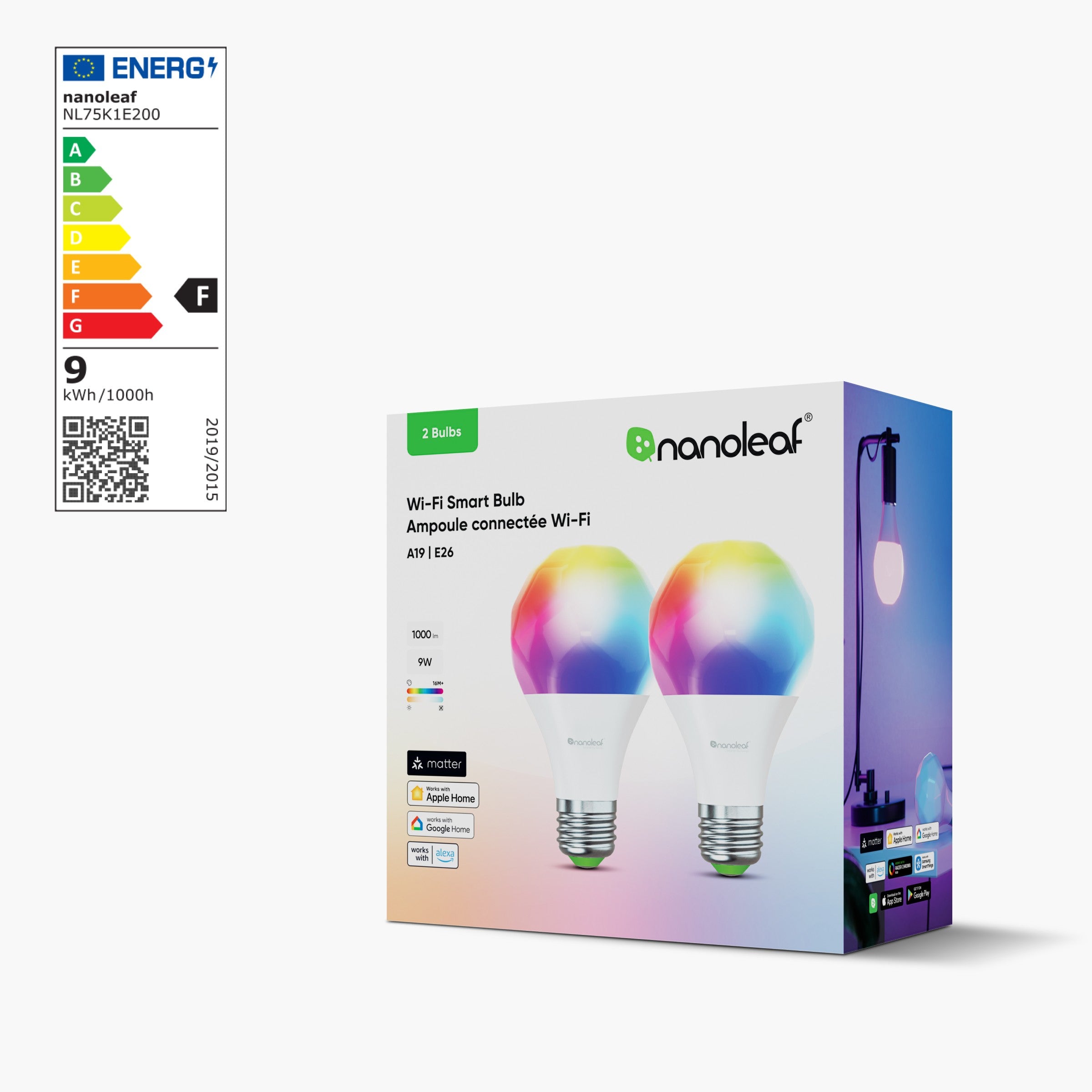 Matter Wi-Fi E27 Smart Bulb (2 Pack)