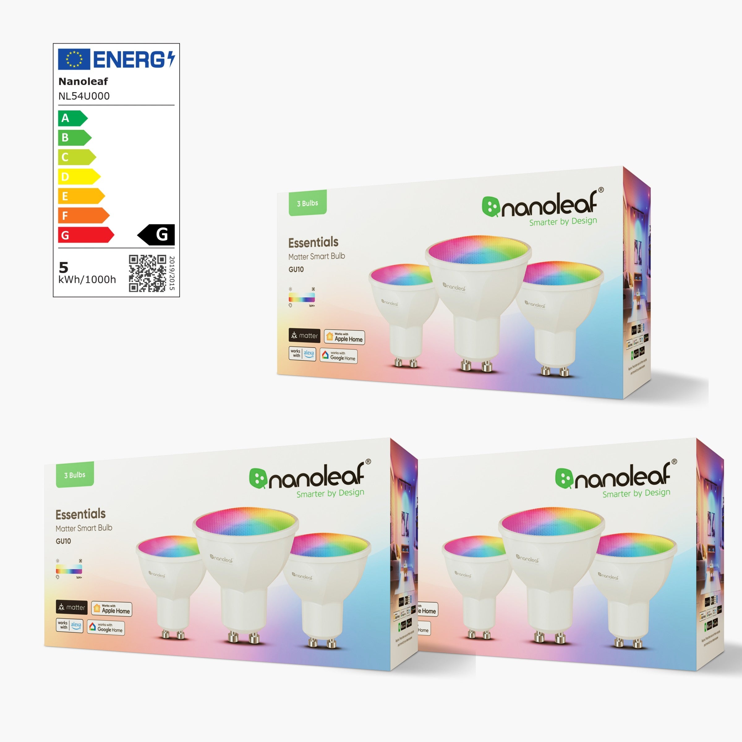 Matter Thread GU10 Smart Bulbs (12 Pack)