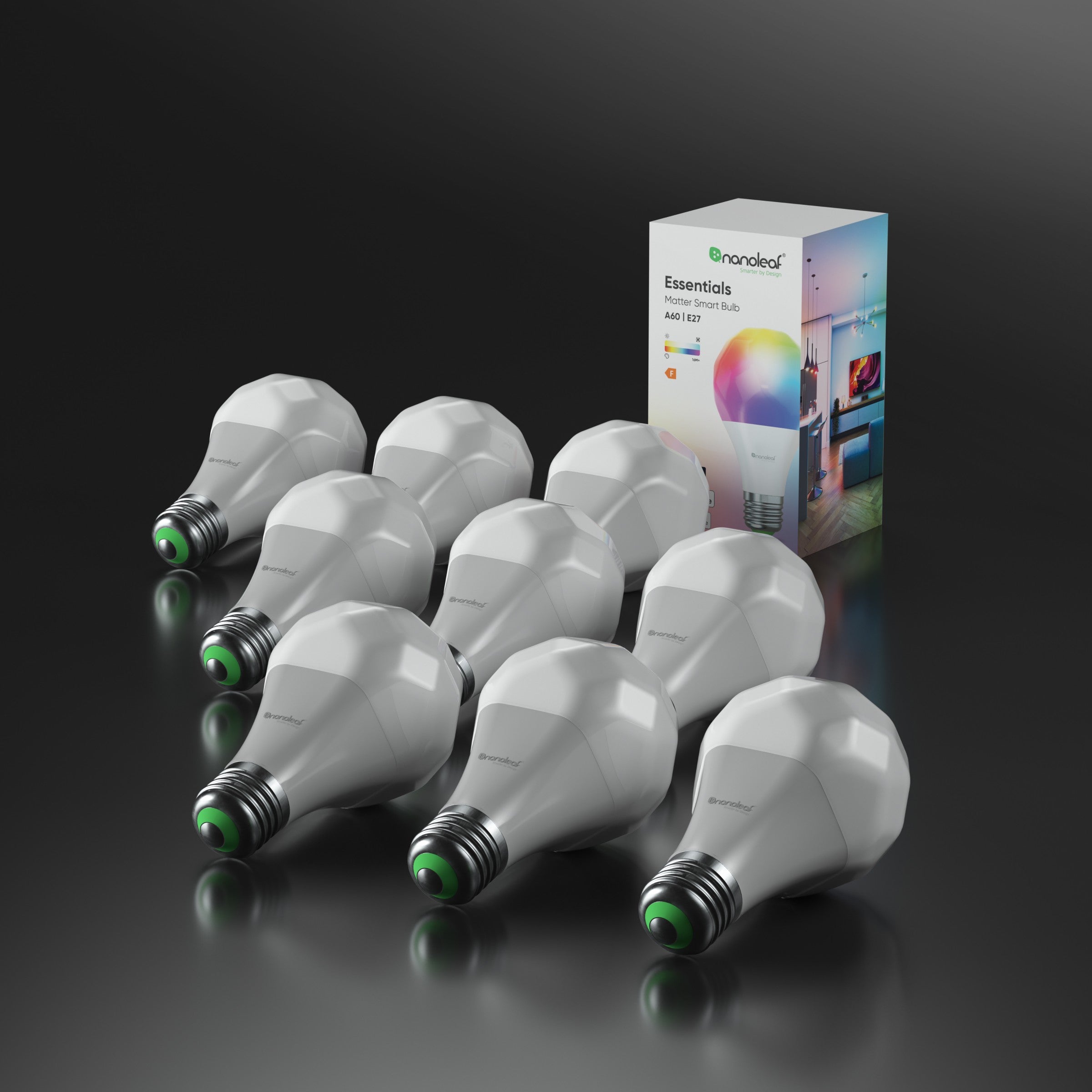 Matter Thread E27 Smart Bulb (9 Pack)