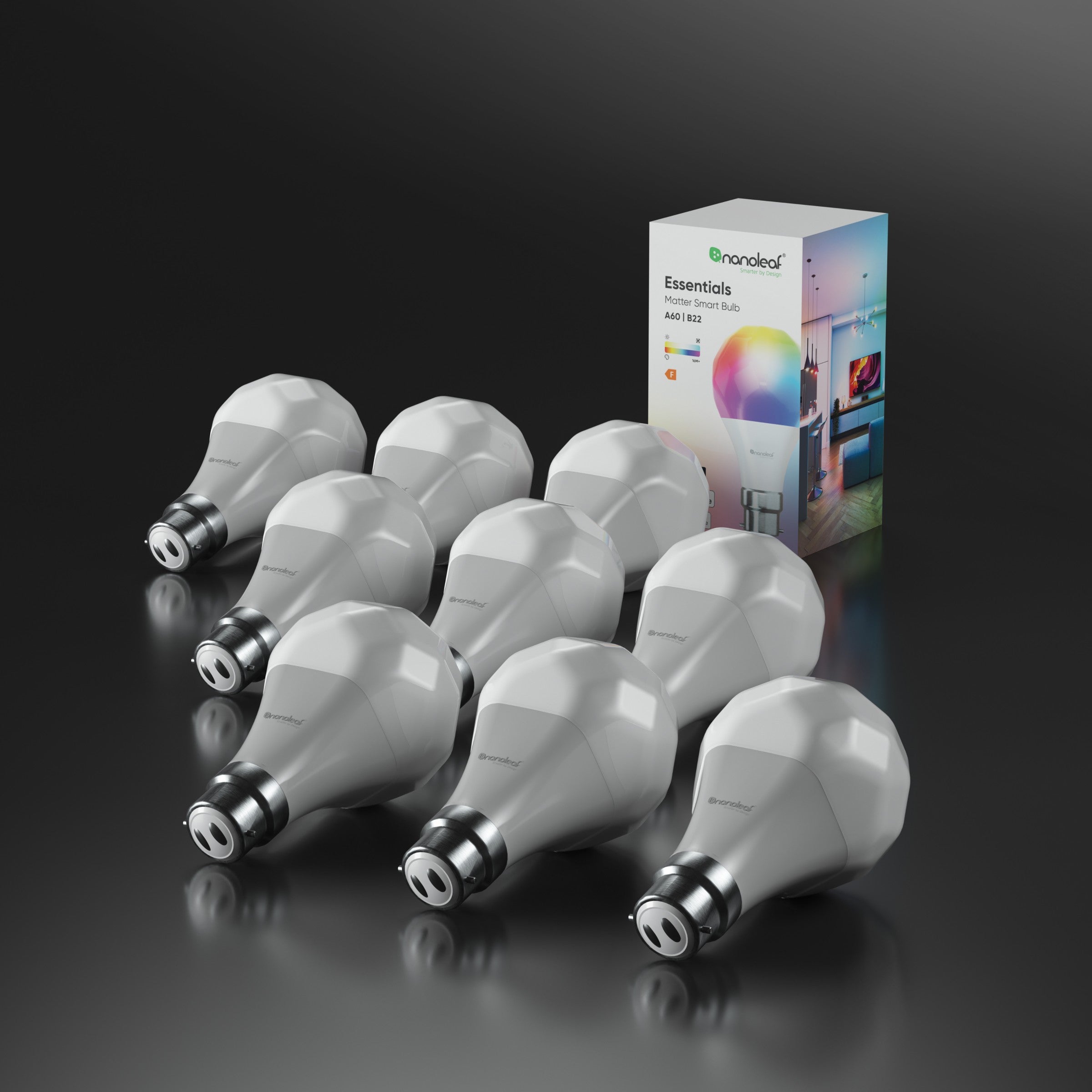 Matter Thread B22 Smart Bulb (9 Pack)