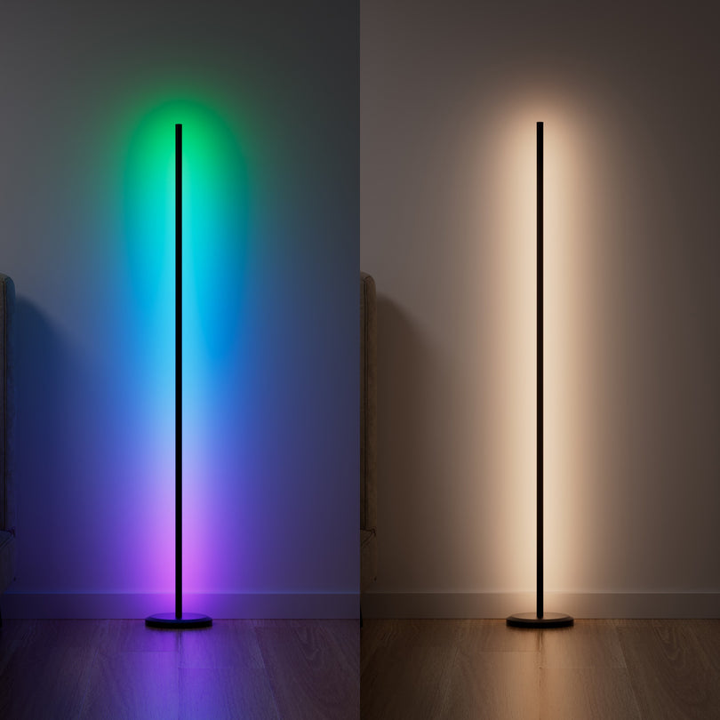 Smart Multicolor Floor Lamp (Black 2 Pack)