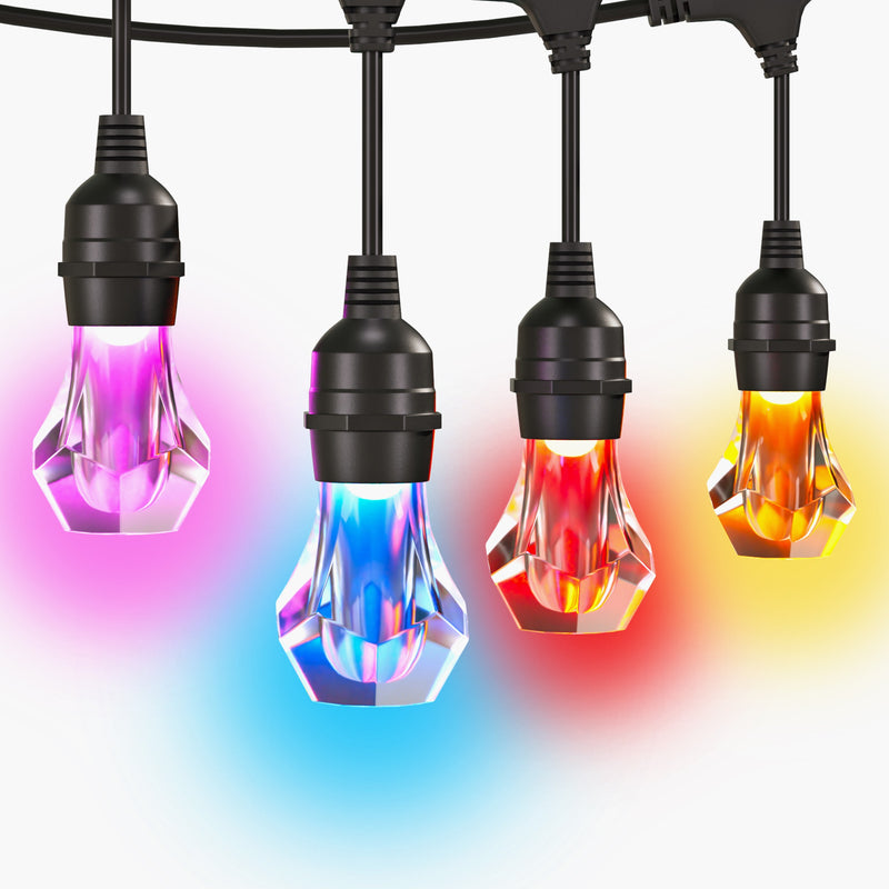 <tc>Matter</tc> Smartes mehrfarbiges Starter-Kit für Lichterketten im Außenbereich, 30 m