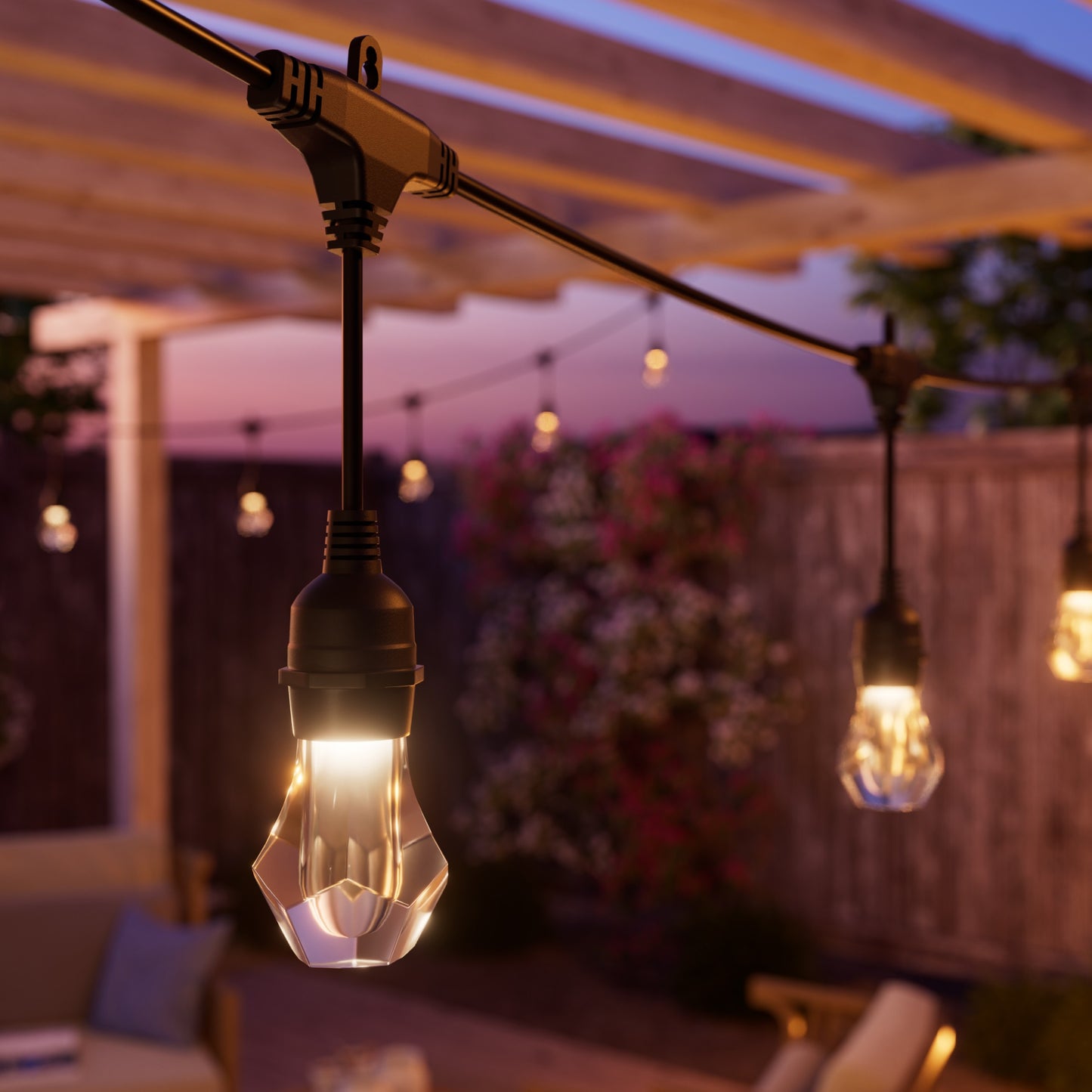 Matter Smart Multicolor Outdoor String Lights Smarter Kit 98ft (30m)