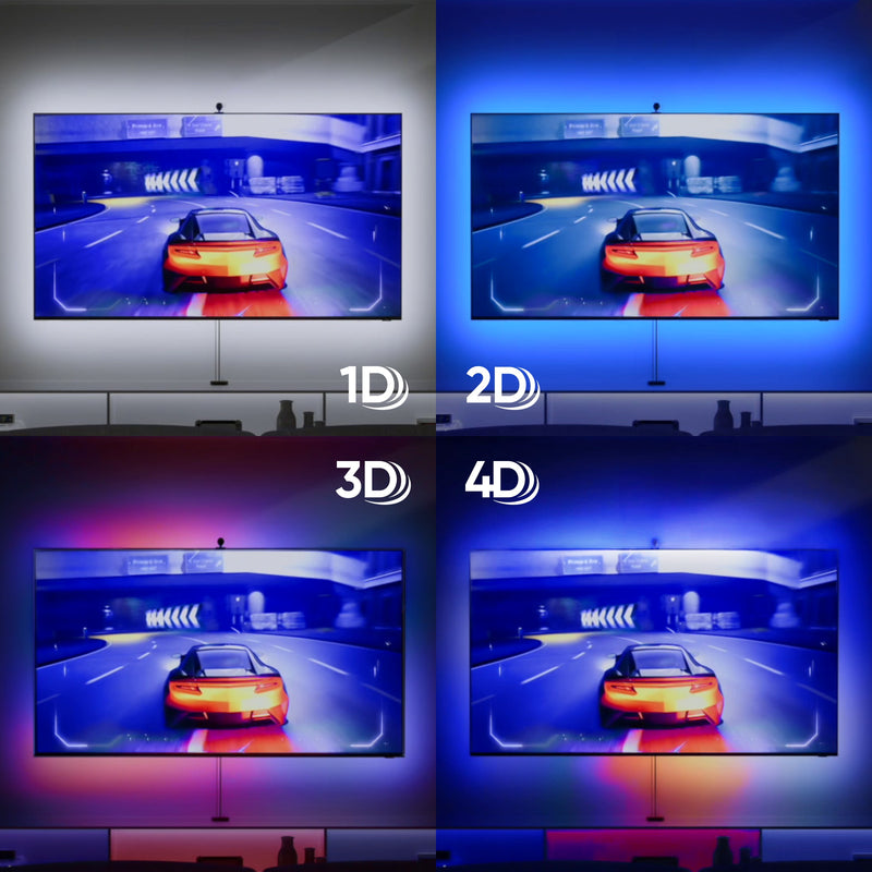 <tc>Nanoleaf</tc> 4D-Bildschirmspiegel + Lichtstreifen-Kit (Fernseher & Monitore bis zu 65")