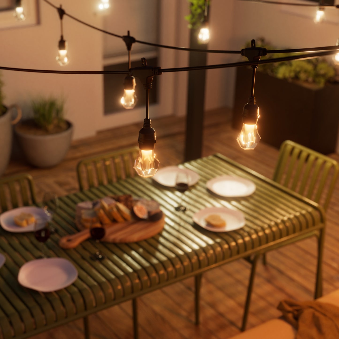 Matter Smart Multicolor Outdoor String Lights Smarter Kit 98ft (30m)