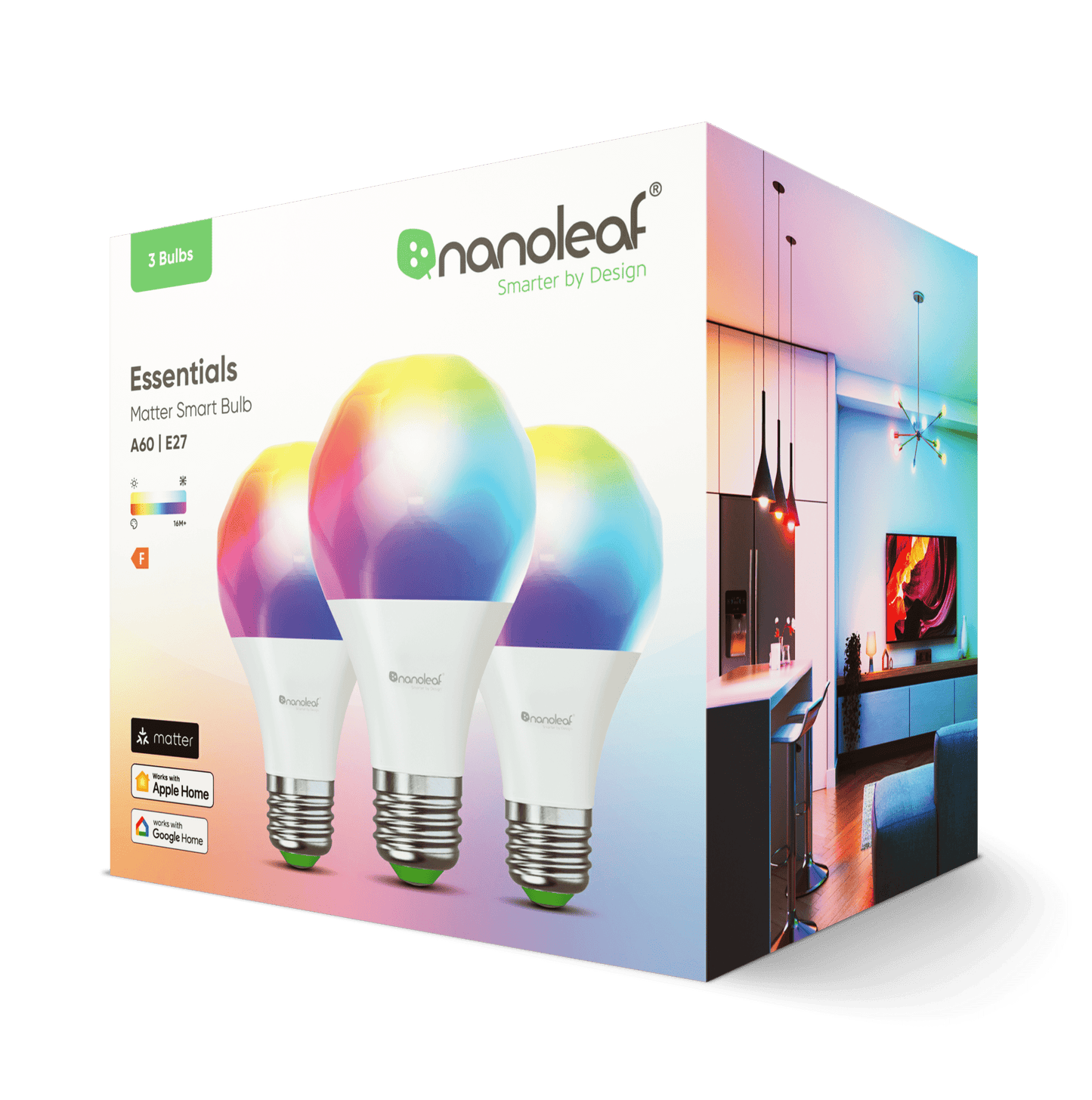 Matter Thread E27 Smart Bulbs (3 Pack)