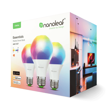 Matter Thread E27 Smart Bulbs (3 Pack)