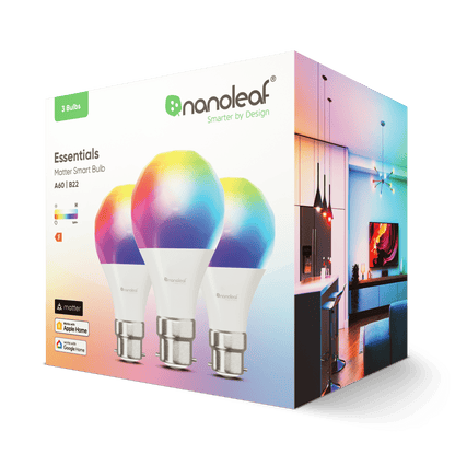 Matter Thread B22 Smart Bulbs (3 Pack)