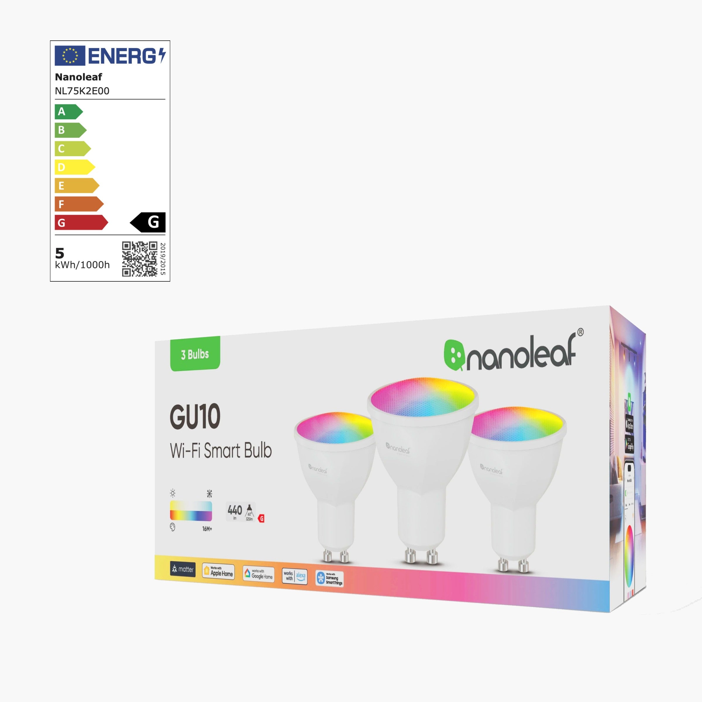 Matter Wi-Fi GU10 Smart Bulb (3 Pack)